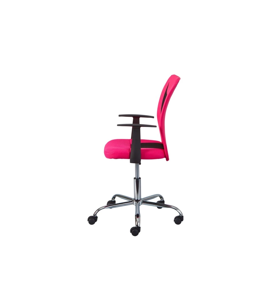 POLTRONCINA UFFICIO CON BRACCIOLI TRASPIRANTE ED ELEVABILE DA 85-95 CM